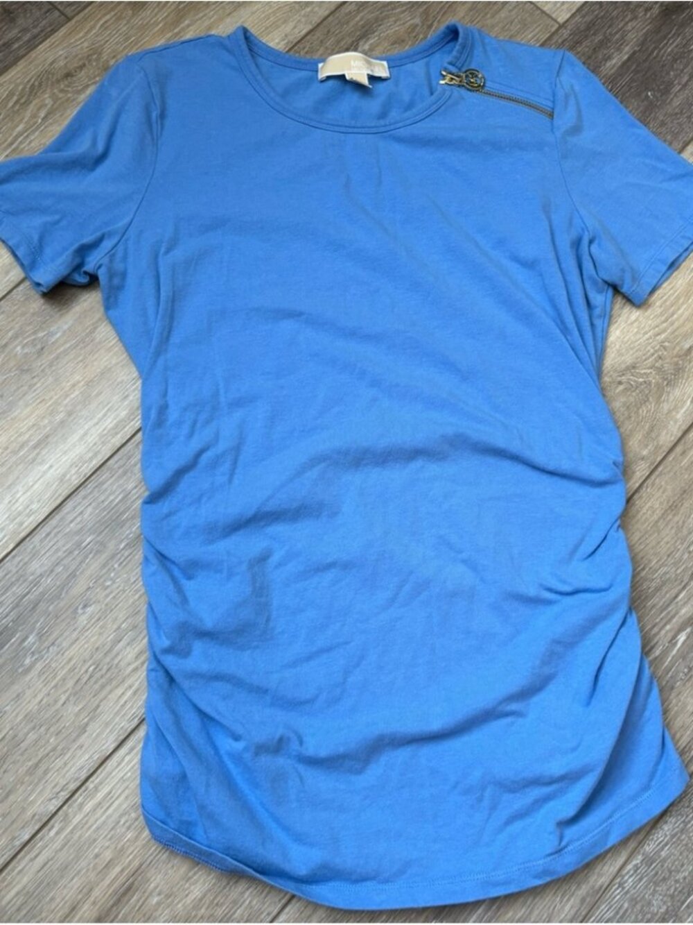 Blue  Zipper T-Shirt